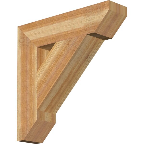 Ekena Millwork Traditional Slat Rough Sawn Bracket, Western Red Cedar, 6"W x 26"D x 26"H BKT06X26X26TRA06RWR - main
